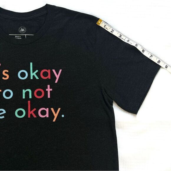 Kind Cotton “It Is Okay To Not Ne Okay” Graphic Tee T-shirt Top SZ L - Picture 6 of 8